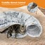 Pawz Cat Tunnel Soft Mat Foldable Funny Exercise Plush Kitten Play Tube Grey Carousel 5