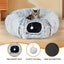 Pawz Cat Tunnel Soft Mat Foldable Funny Exercise Plush Kitten Play Tube Grey Carousel 7