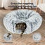 Pawz Cat Tunnel Soft Mat Foldable Funny Exercise Plush Kitten Play Tube Grey Carousel 8