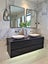 Plywood Vanity with Natural Wood Veneer EVA900B Wall Hung, Black Color Carousel 2