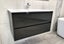 Plywood Vanity with Natural Wood Veneer EVA900B Wall Hung, Black Color Carousel 3
