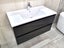 Plywood Vanity with Natural Wood Veneer EVA900B Wall Hung, Black Color Carousel 7