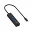 Simplecom CHN421 Black Aluminium USB-C to 3 Port USB HUB with Gigabit Ethernet A Carousel 3