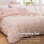Dreamaker Cottage Flowers 100% Cotton Reversible Duvet Cover Set Pink KingSingle Carousel 3