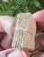 Three bundles of used, vintage Australian stamps, tied up with cotton thread Carousel 5