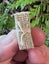 Three bundles of used, vintage Australian stamps, tied up with cotton thread Carousel 7
