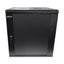 LDR Assembled 9U Wall Mount Cabinet (600mm x 450mm) Glass Door - Black Metal Con Carousel 3
