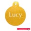Pet Name Tag - "Lucy" - Orange Circle Carousel 1