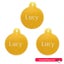 Pet Name Tag - "Lucy" - Small Orange Circle 3pk Carousel 1