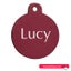 Pet Name Tag - "Lucy" - Small Red Circle 1pk Carousel 1