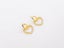 Sparkling Zirconia Gold-Plated Heart Earrings Carousel 1