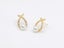 Glamorous Gold-Plated Zircon Pearl Earrings Carousel 1