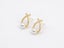 Glamorous Gold-Plated Zircon Pearl Earrings Carousel 2