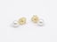 Gold-Plated Craft with Pearl-Inlaid Flower Earrings Carousel 1
