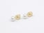 Gold-Plated Craft with Pearl-Inlaid Flower Earrings Carousel 2