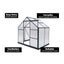 GREENHOUSE 6mm Twin Wall 2230 x 1540 x 2150mm Carousel 6