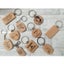 Wooden ID Tags Blank Square Wooden Key Chain for Laser Engraving 10 Pcs Carousel 3