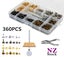 Leather Rivets Double Cap Rivets Kit 360PCS Carousel 1