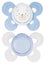 Chicco: Physio Comfort Silicone Soother - Blue Bear 2 Pack (0-6 Months) Carousel 1