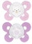 Chicco: Physio Comfort Silicone Soother - Pink / Purple 2 Pack (6-16 Months) Carousel 1