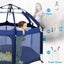 Baby Playpen Kids Tent Carrying Bag Portable Play Yard Toddlers (Blue) Carousel 5