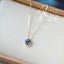 14K Real Gold-Plated Vintage Style S925 Silver Tanzanite Pendant Necklace Carousel 1