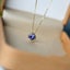 14K Real Gold-Plated Vintage Style S925 Silver Tanzanite Pendant Necklace Carousel 2