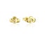 Disney Couture Kingdom - Mulan - Warrior Symbol Stud Earrings Yellow Gold Carousel 1