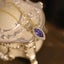 14kt Gold-Plated S925 Silver Tanzanite Purple Eye Pendant Necklace Carousel 1