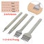 4x 3/4/5/6mm 1+2+4+6 Prong Leather Diamond Shape Chisel Hole Punches Stitchin... Carousel 1