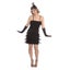 Flapper Dress 1920s Black Fringed Carousel 1