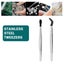 2 Pieces Tweezers Set With Rubber Tips Tweezers Rubber Flat Tip Tweezer Carousel 1