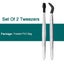 2 Pieces Tweezers Set With Rubber Tips Tweezers Rubber Flat Tip Tweezer Carousel 3