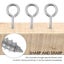 10 Pack Stainless Steel Eye Shape Screws Metal Hook Wood Terminal Eyelet5270 Carousel 4