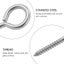 10 Pack Stainless Steel Eye Shape Screws Metal Hook Wood Terminal Eyelet5270 Carousel 5