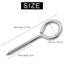 10 Pack Stainless Steel Eye Shape Screws Metal Hook Wood Terminal Eyelet5270 Carousel 6