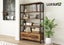 5 Tier Bookshelf Bookcase Vertical Display Shelves Storage Cabinet with 2 Doors Carousel 2