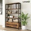 5 Tier Bookshelf Bookcase Vertical Display Shelves Storage Cabinet with 2 Doors Carousel 3