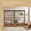 5 Tier Bookshelf Bookcase Vertical Display Shelves Storage Cabinet with 2 Doors Carousel 4