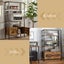 5 Tier Bookshelf Bookcase Vertical Display Shelves Storage Cabinet with 2 Doors Carousel 6