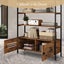 5 Tier Bookshelf Bookcase Vertical Display Shelves Storage Cabinet with 2 Doors Carousel 7