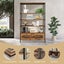 5 Tier Bookshelf Bookcase Vertical Display Shelves Storage Cabinet with 2 Doors Carousel 8