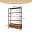 5 Tier Bookshelf Bookcase Vertical Display Shelves Storage Cabinet with 2 Doors Carousel 11