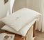 Cotton Pillow with Removable Cover, Low Profile Neck Support - White Carousel 5