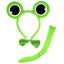 2pc Set Animal Headband w Bow Tail Dog + Frog Ears Hair Costume Halloween Party Carousel 4