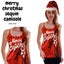 Womens Merry Christmas Sequin Singlet Camisole Cami Costume Party Xmas Carousel 2