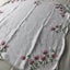 Vintage Hand Embroidered Pink Floral Linen Tablecloth Carousel 3
