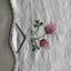 Vintage Hand Embroidered Pink Floral Linen Tablecloth Carousel 4
