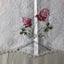 Vintage Hand Embroidered Pink Floral Linen Tablecloth Carousel 9