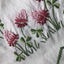Vintage Hand Embroidered Pink Floral Linen Tablecloth Carousel 14